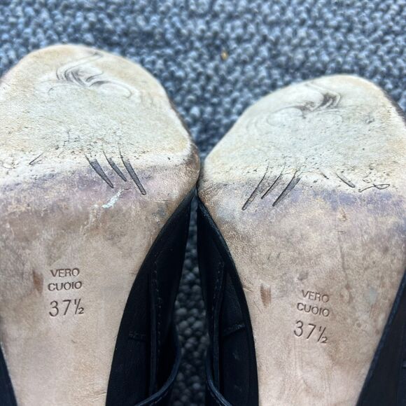 Jean-Michel Cazabat Vita Wrap Strap Black Leather Ankle Boots Women EU 37.5 US 7 - Picture 13 of 16